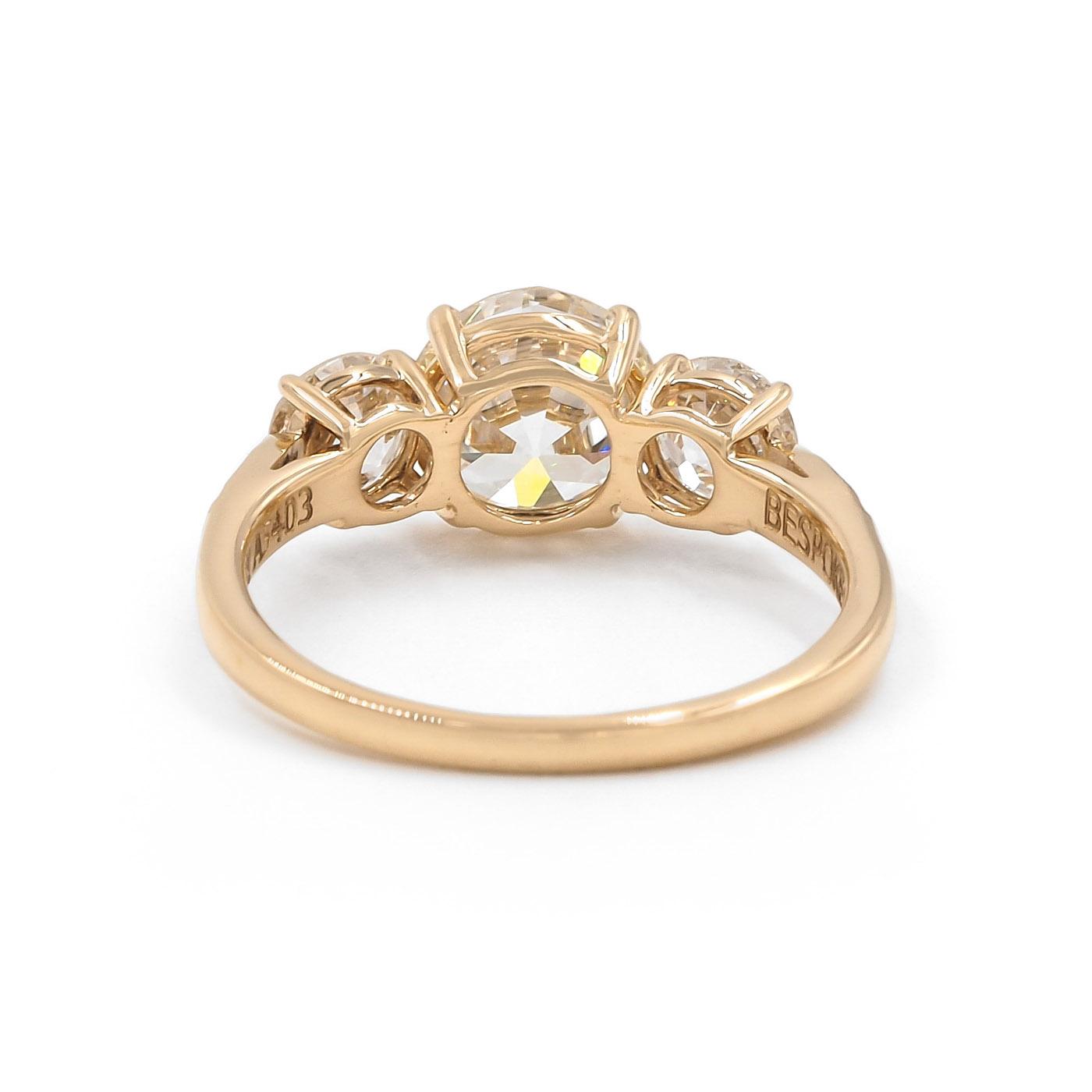 1.59 Ct. Old European Cut Diamond 3-Stone Ring from Bespoke by Platt