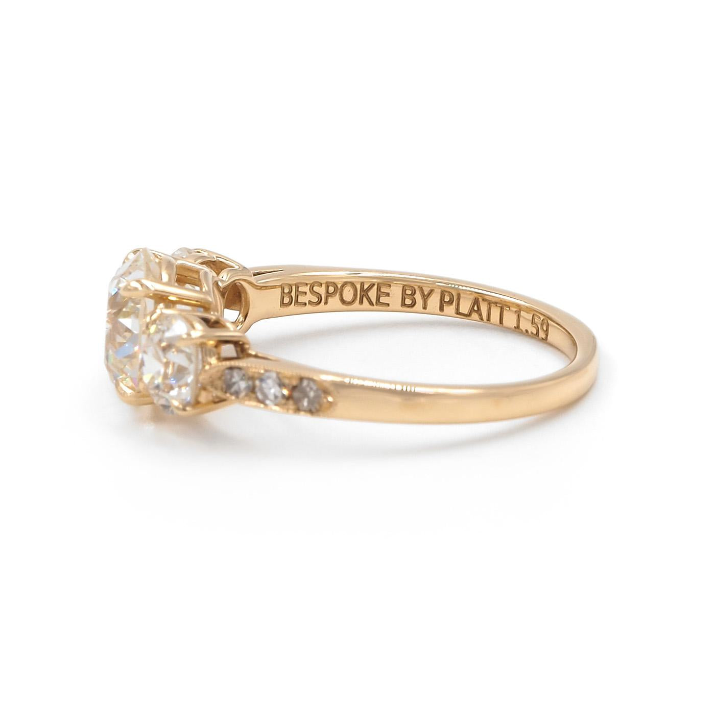1.59 Ct. Old European Cut Diamond 3-Stone Ring from Bespoke by Platt