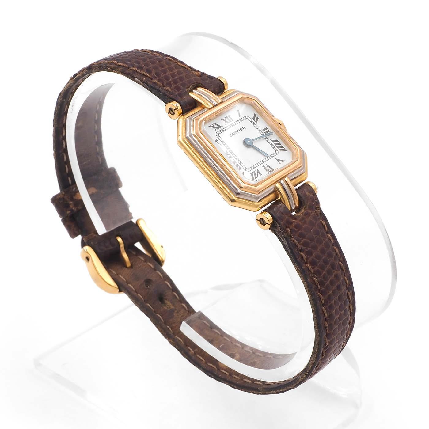 Vintage 'Ceinture Trinity' Tri-Color Gold Watch by Cartier