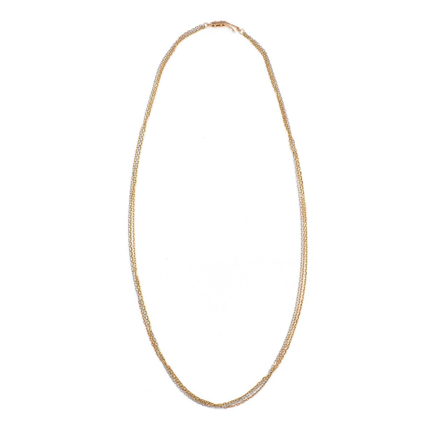 2.60 Ctw. Diamond 'Trinity' Tri-Color Gold Pendant Necklace by Cartier