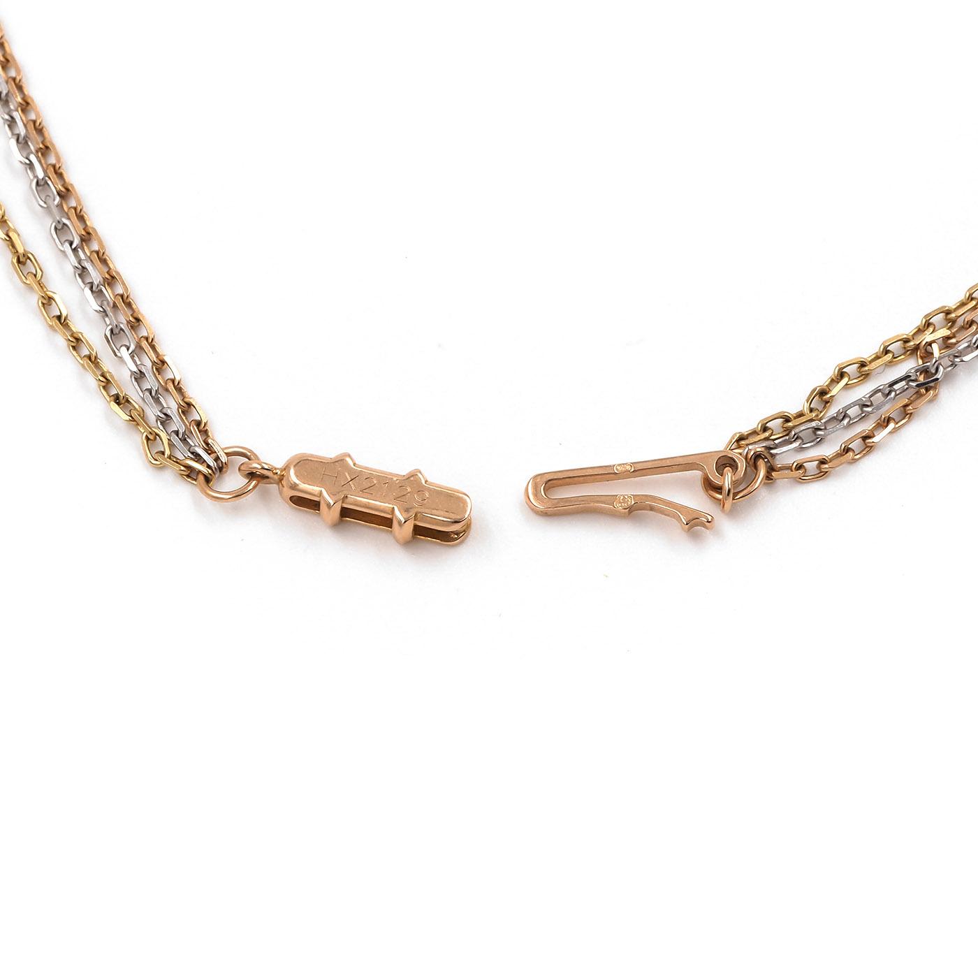 2.60 Ctw. Diamond 'Trinity' Tri-Color Gold Pendant Necklace by Cartier