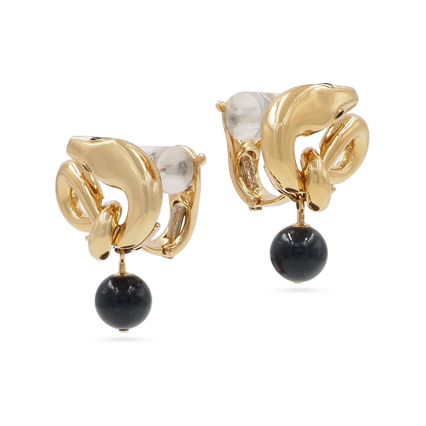 Serpent & Black Jade 'Trouble' Earrings by Boucheron