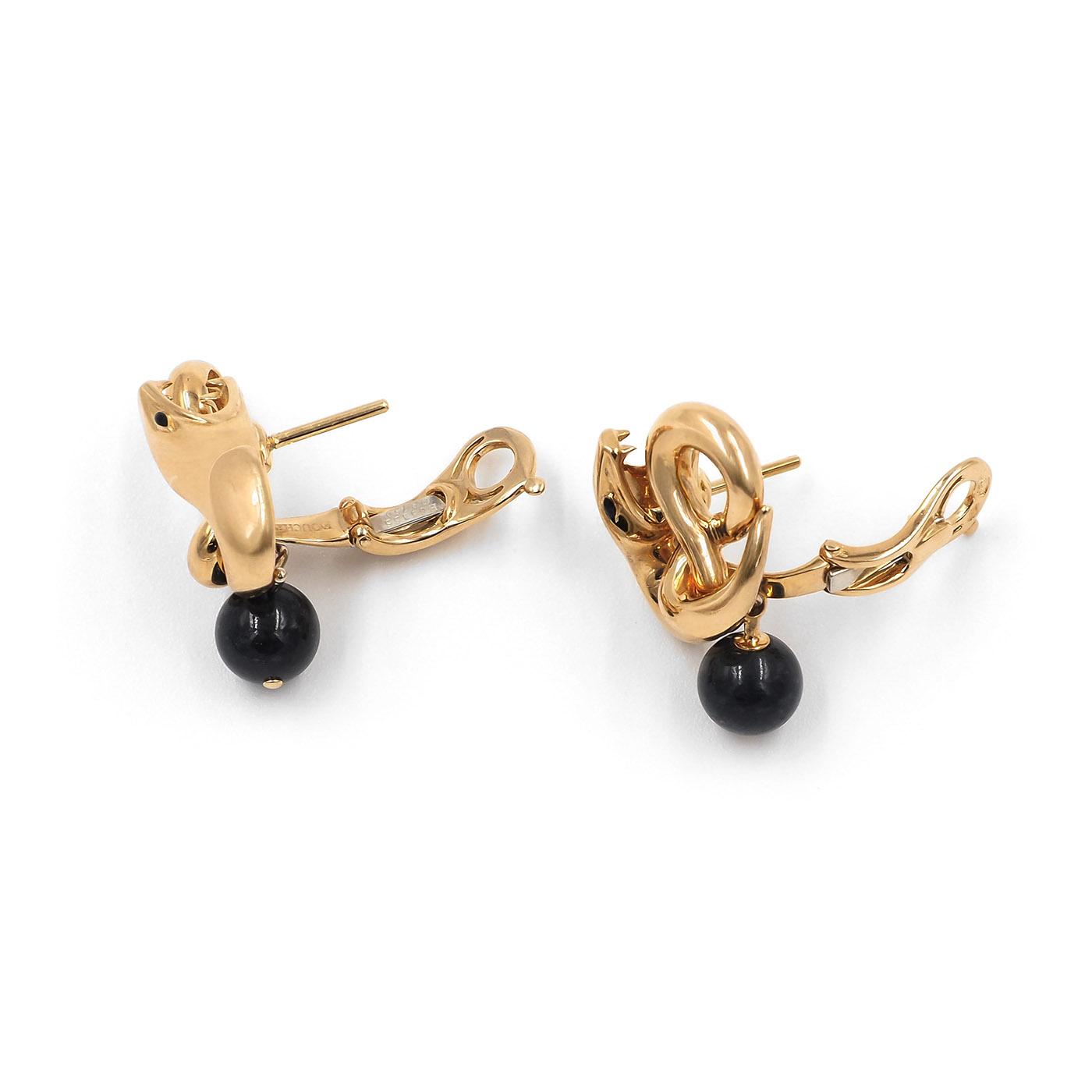 Serpent & Black Jade 'Trouble' Earrings by Boucheron