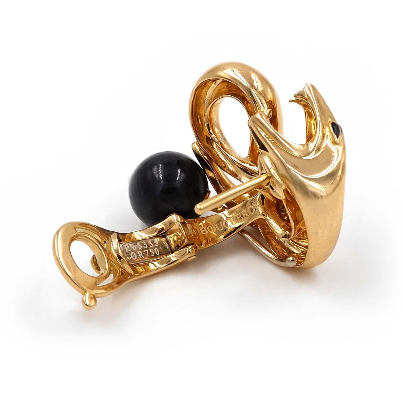 Serpent & Black Jade 'Trouble' Earrings by Boucheron