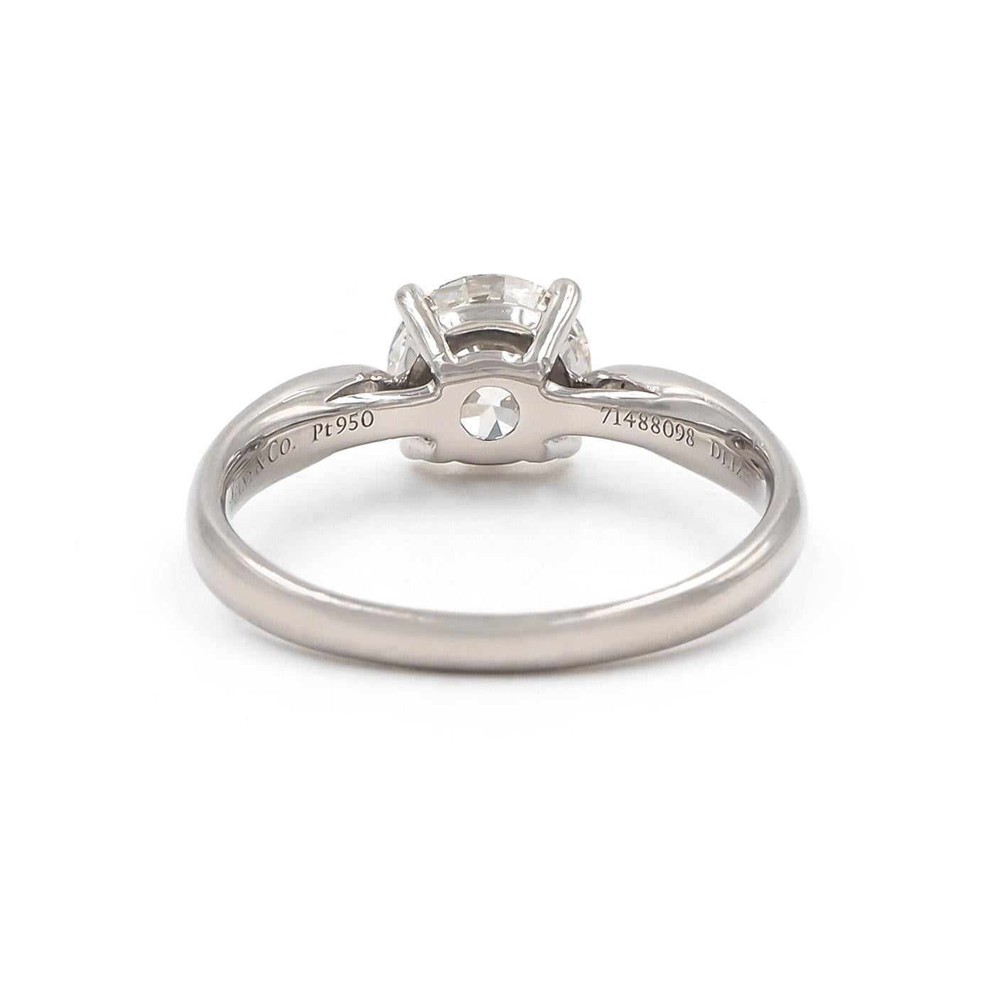 Vintage 1.12 Ct. Round Brilliant Cut Diamond Solitaire Wedding Ring Set from T&C