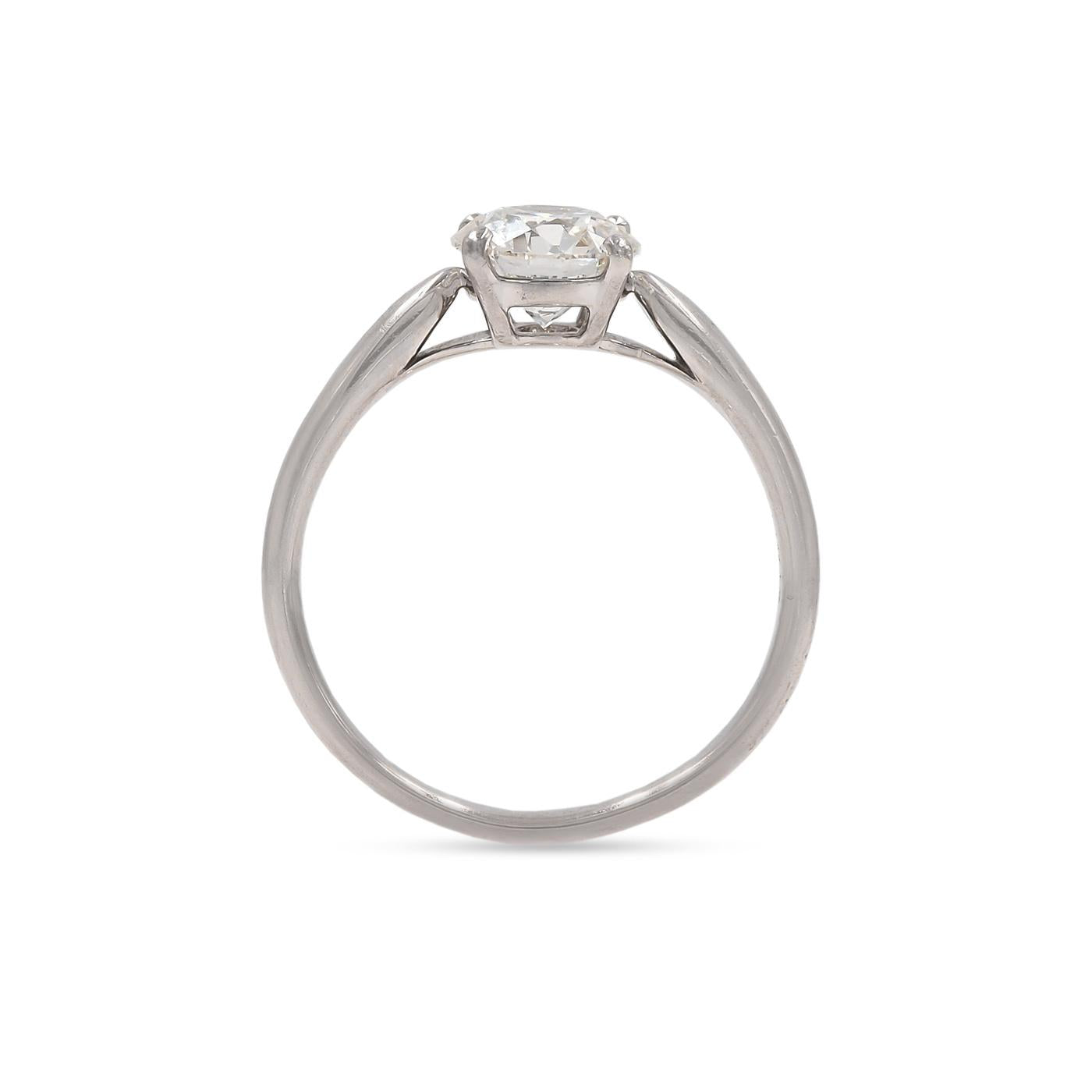 Vintage 1.12 Ct. Round Brilliant Cut Diamond Solitaire Wedding Ring Set from T&C