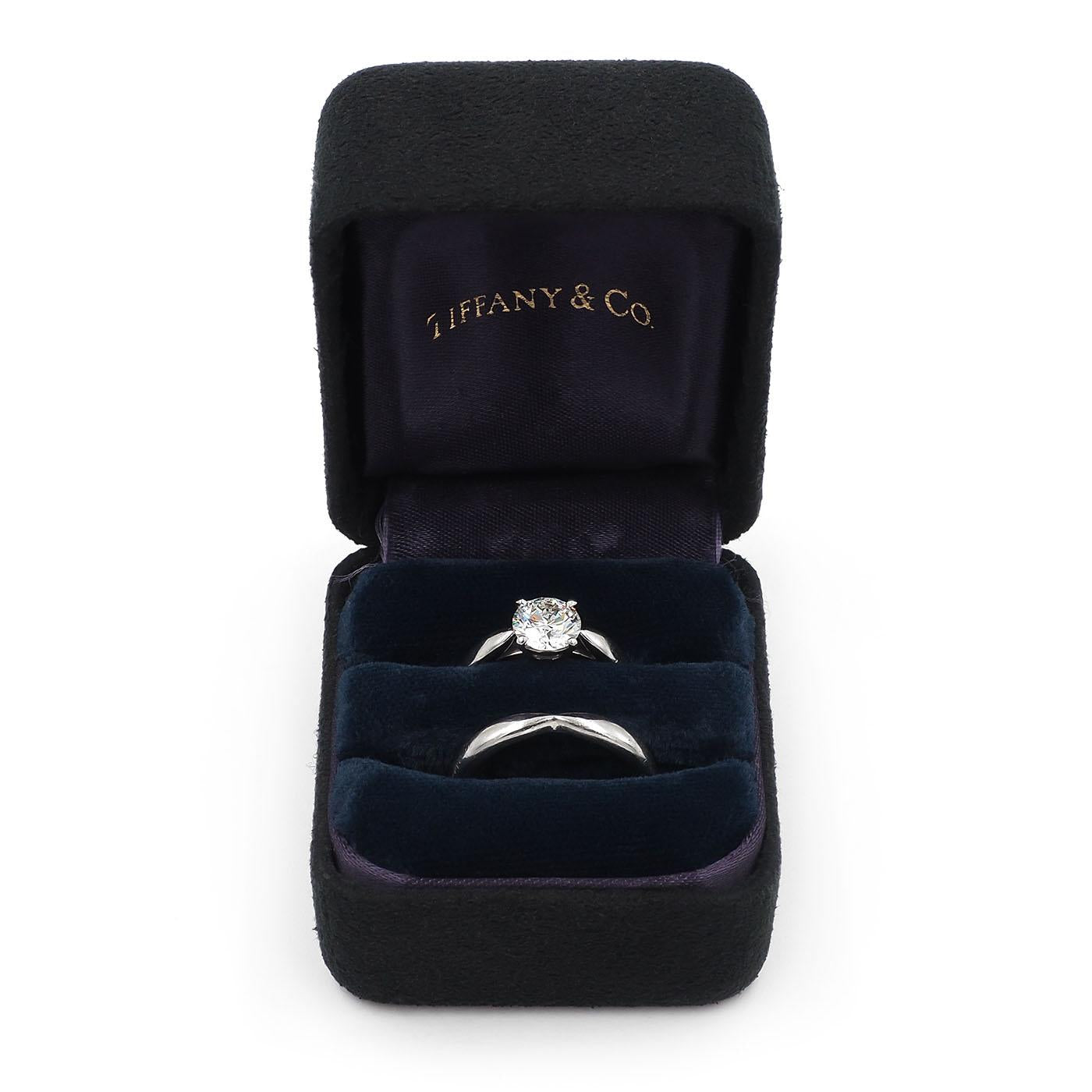 Vintage 1.12 Ct. Round Brilliant Cut Diamond Solitaire Wedding Ring Set from T&C