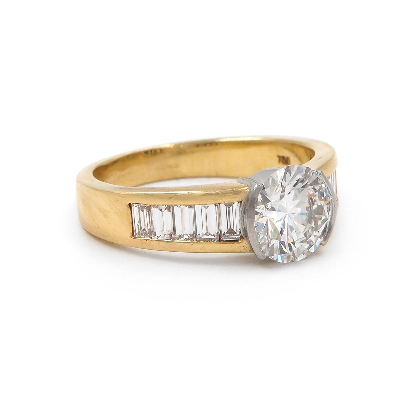 Vintage 1.45 Ct. Round Brilliant Cut Diamond Engagement Ring by Tiffany & Co.