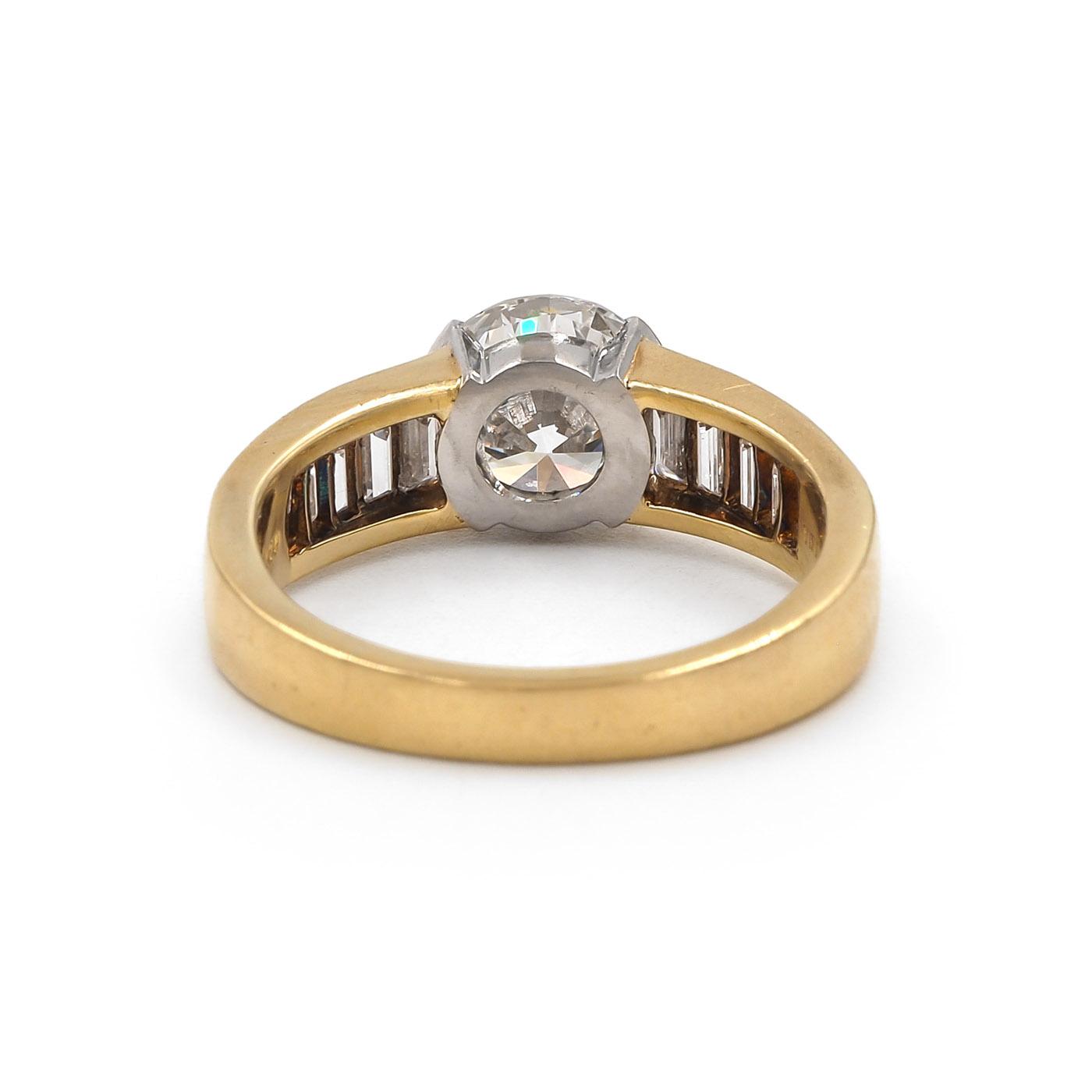 Vintage 1.45 Ct. Round Brilliant Cut Diamond Engagement Ring by Tiffany & Co.