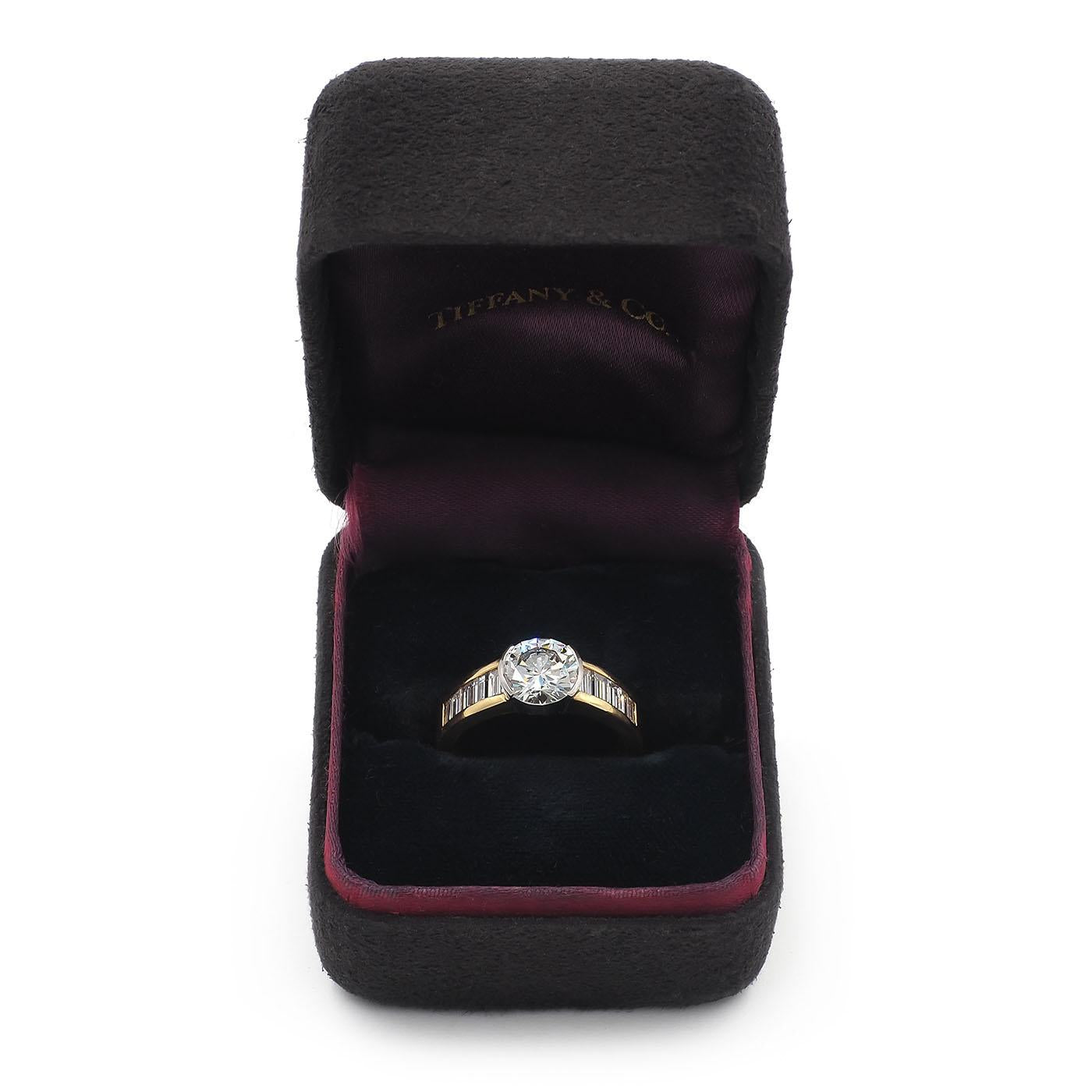Vintage 1.45 Ct. Round Brilliant Cut Diamond Engagement Ring by Tiffany & Co.