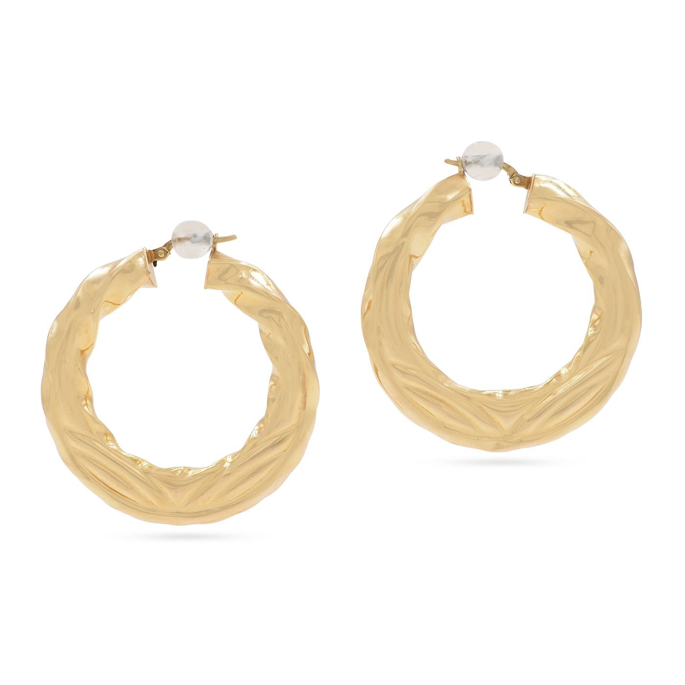 Vintage Textured Hoop Earrings