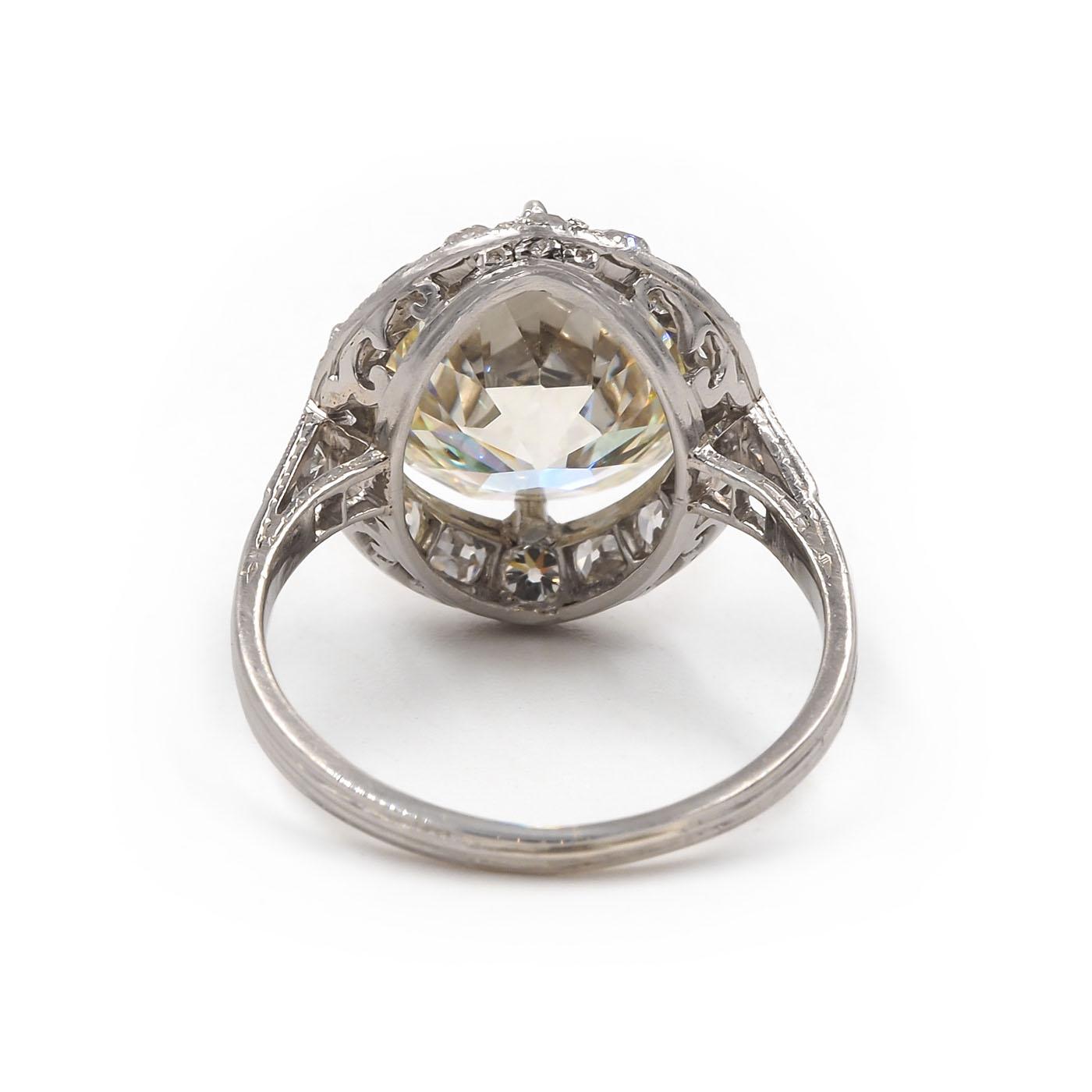 Art Deco 4.50 Ct. Old European Cut Diamond Engagement Ring