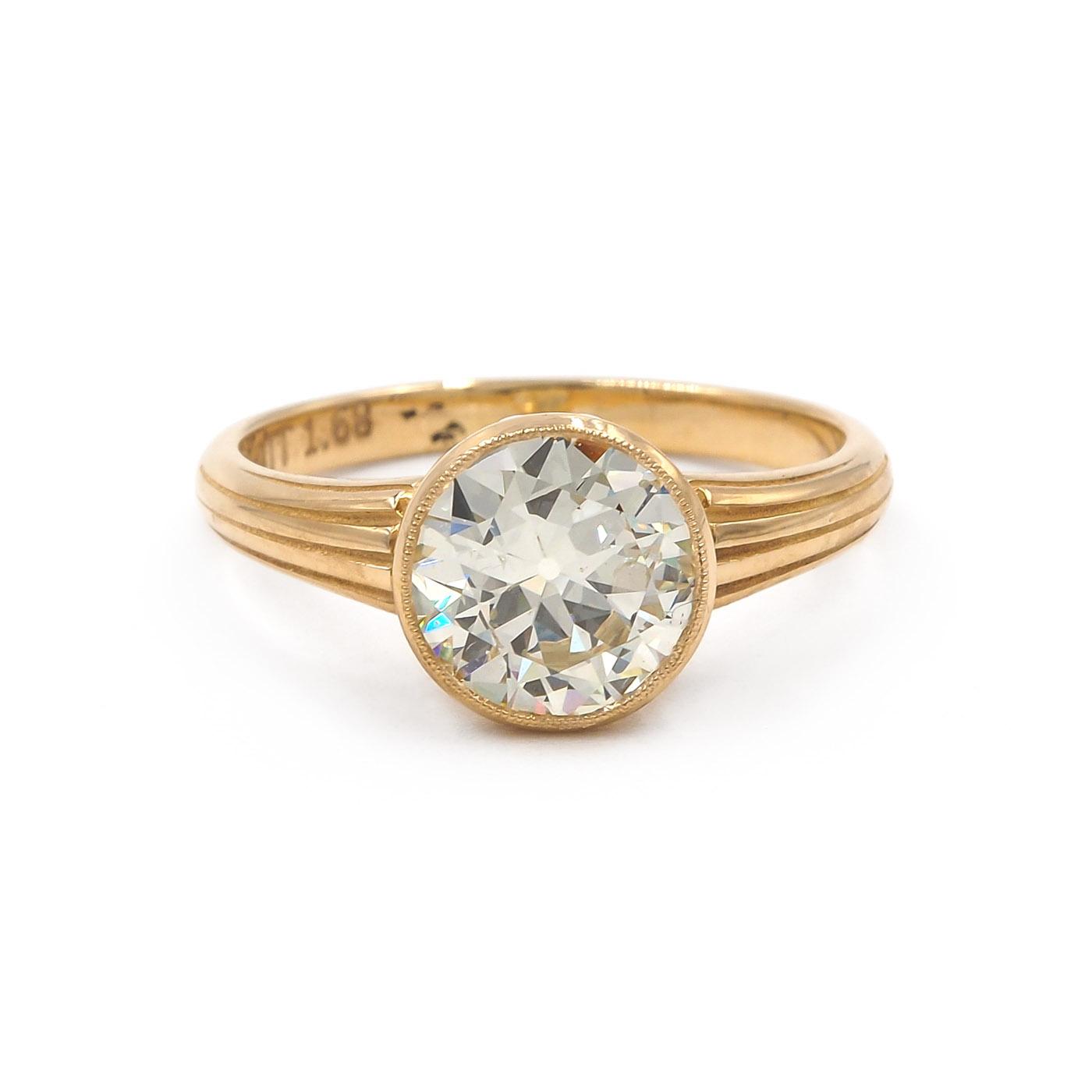 1.68 Ct. Transitional Cut Diamond Engagement Ring from Bespoke by Platt