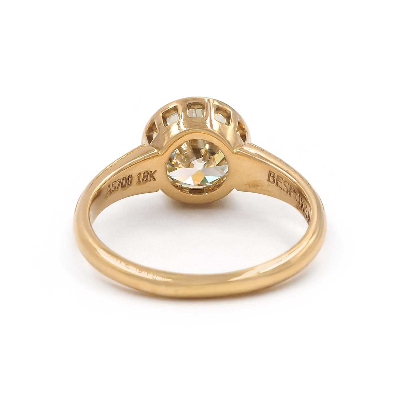 1.68 Ct. Transitional Cut Diamond Engagement Ring from Bespoke by Platt