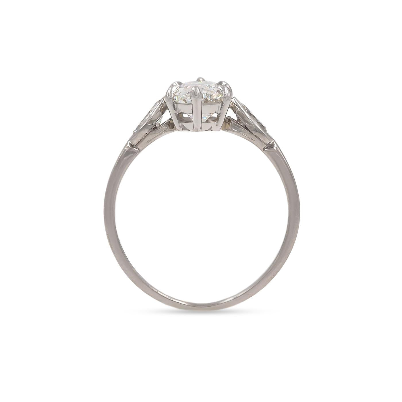 Mid-Century 1.54 Ct. Marquise Cut Diamond Engagement Ring