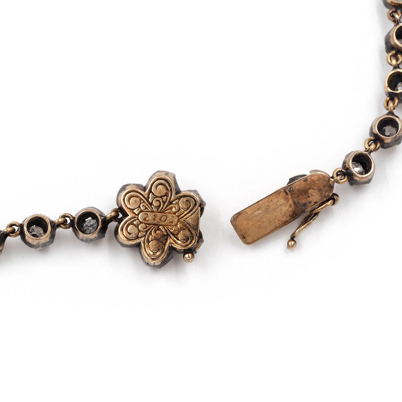 21.03 Ctw. Old Mine Cut & Old European Cut Diamond Rivière Necklace