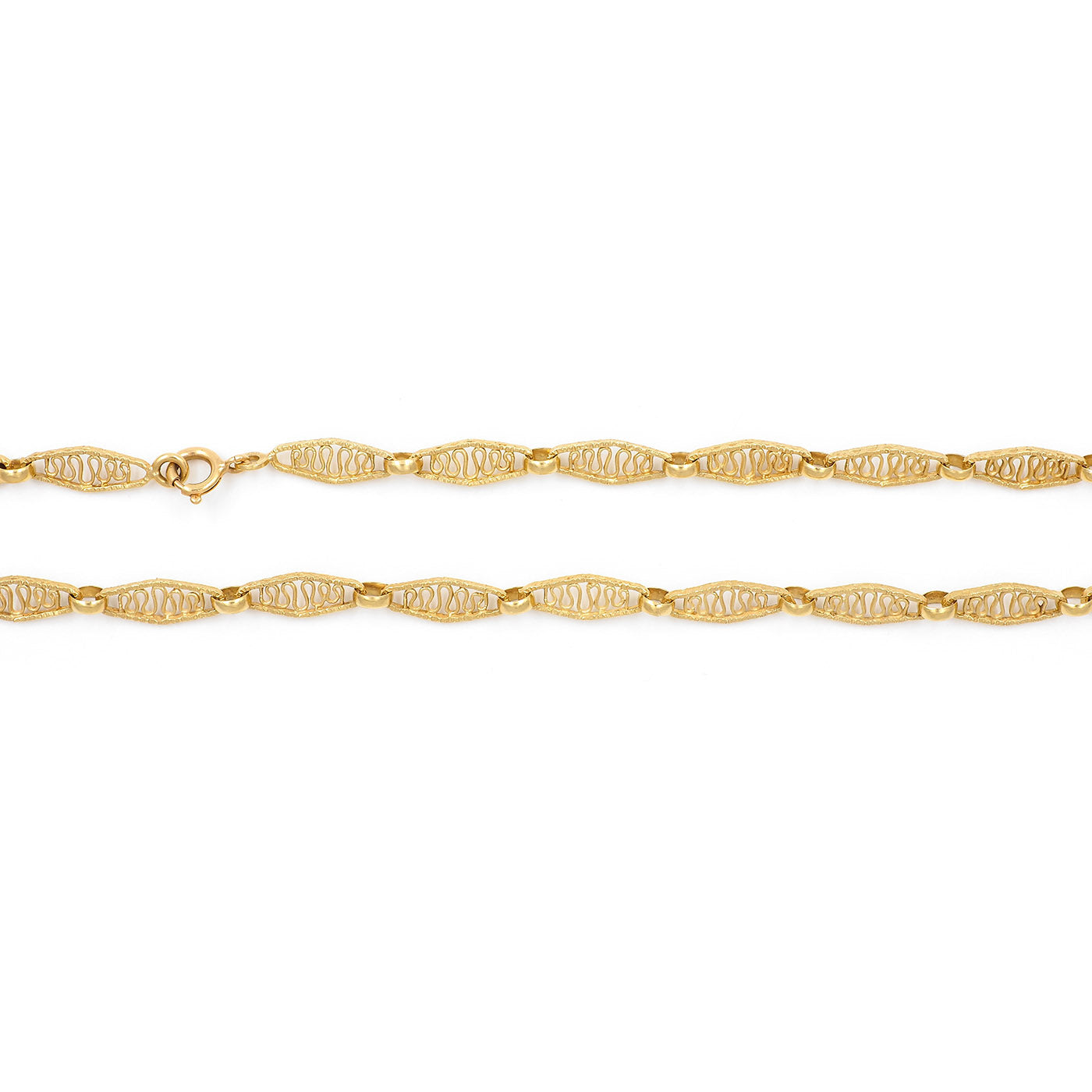 Vintage coral beast pendant gold chain necklace up close