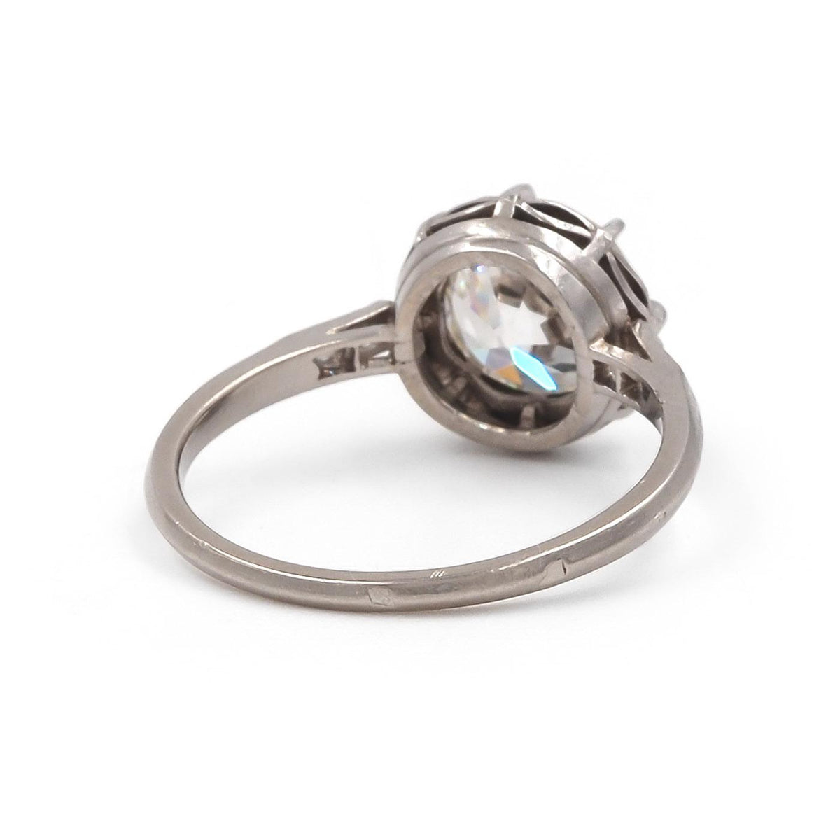 Edwardian 2.08 Ct. Old European Cut Diamond Solitaire Engagement Ring