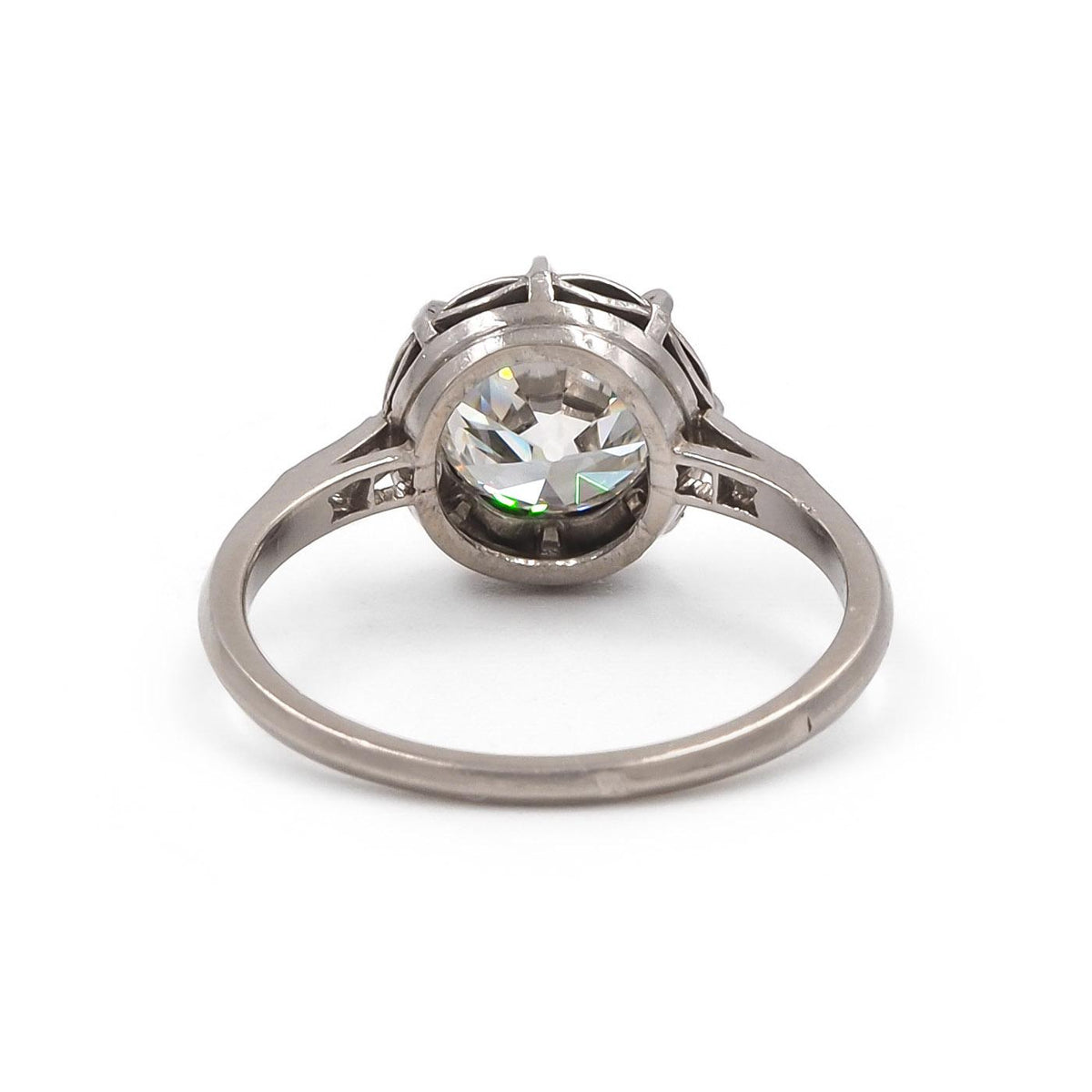 Edwardian 2.08 Ct. Old European Cut Diamond Solitaire Engagement Ring