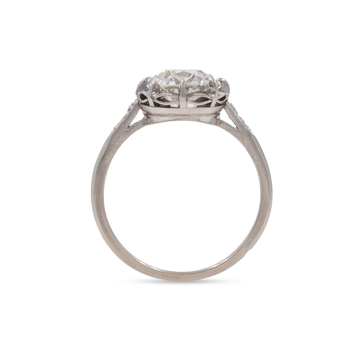 Edwardian 2.08 Ct. Old European Cut Diamond Solitaire Engagement Ring