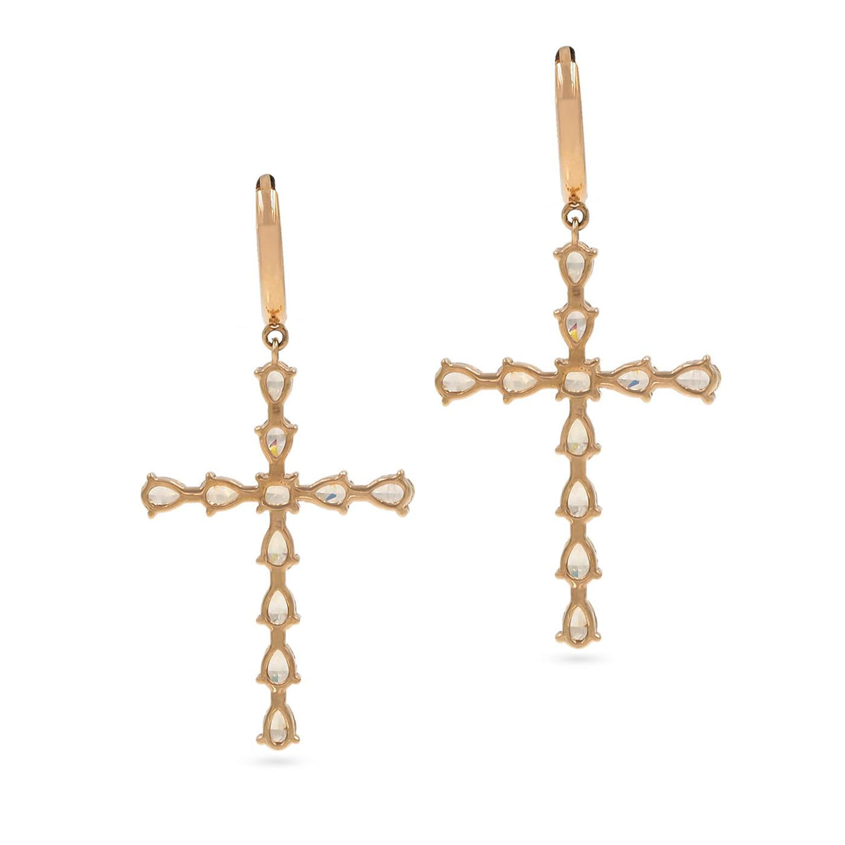 2.61 Ctw. Fancy Yellow Diamond Cross Drop Earrings from Bespoke by Platt