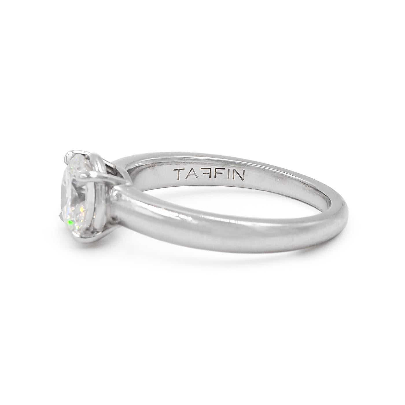 1.03 Ct. Round Brilliant Cut Diamond Solitaire Engagement Ring by Taffin