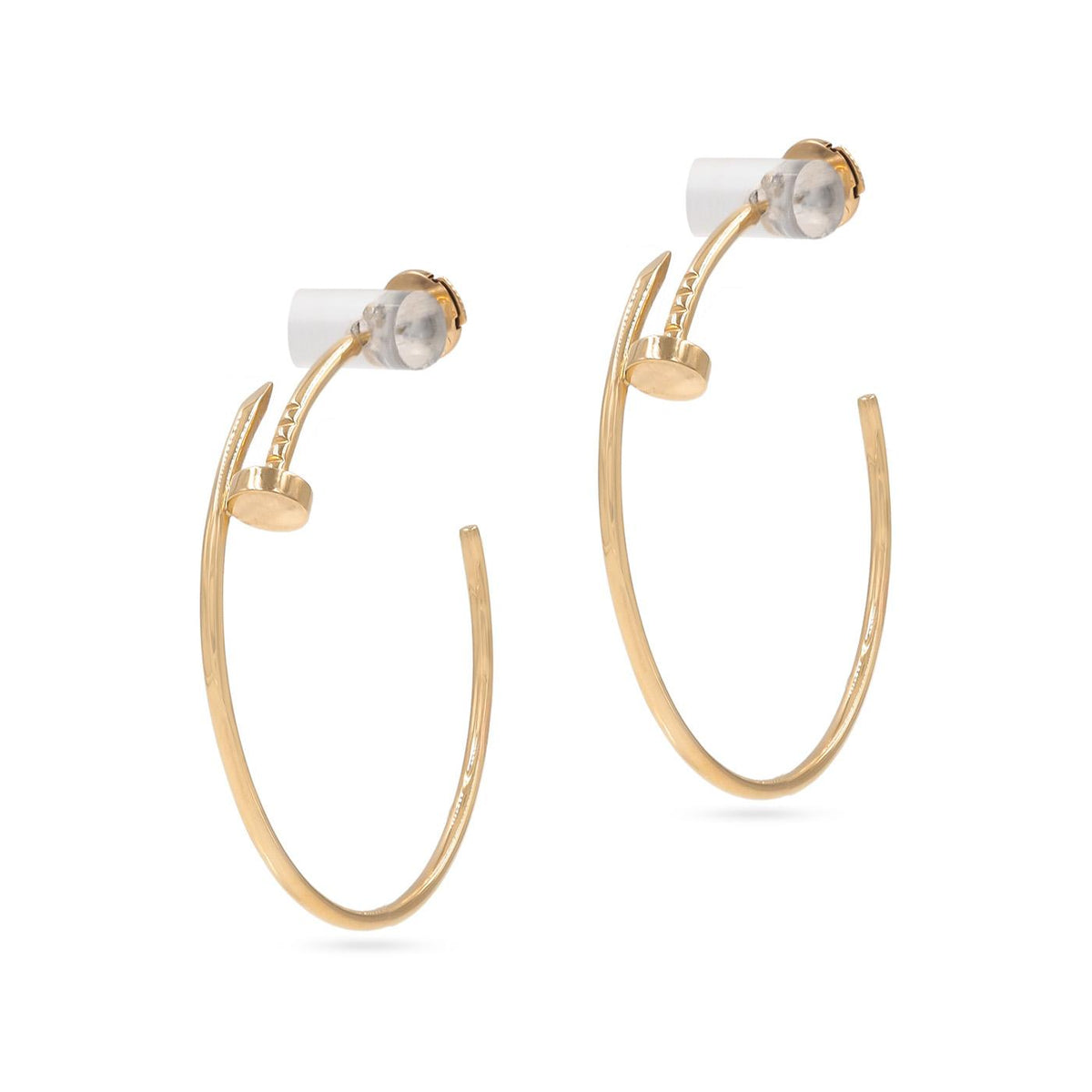 Large 'Juste Un Clou' Curved Nail Earrings by Cartier