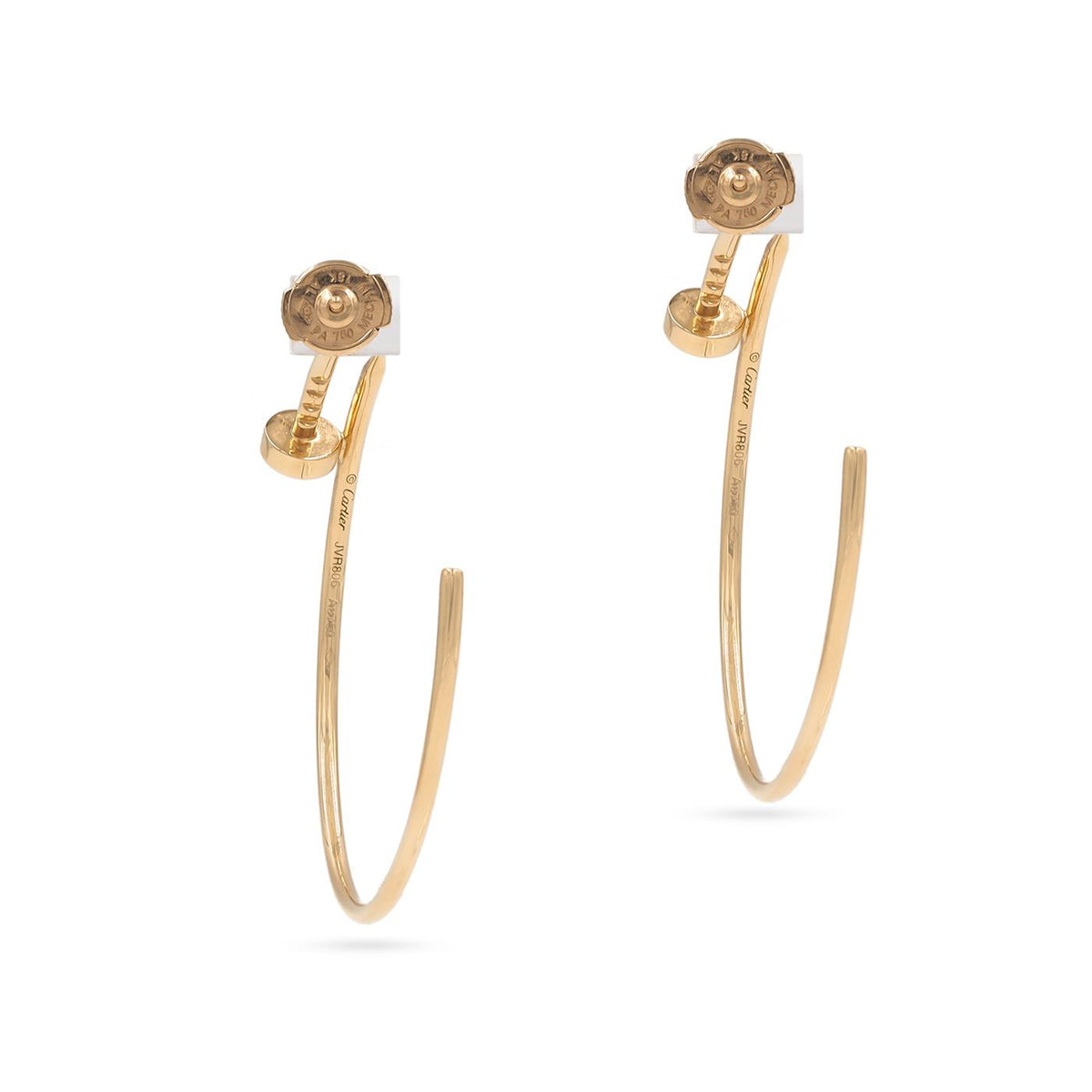 Large 'Juste Un Clou' Curved Nail Earrings by Cartier