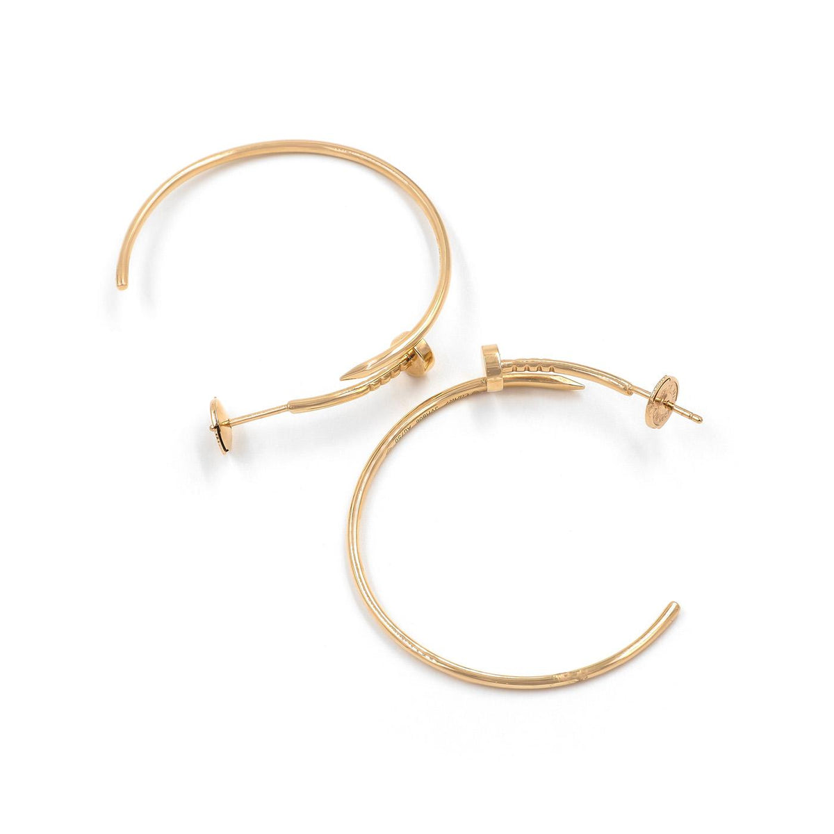 Large 'Juste Un Clou' Curved Nail Earrings by Cartier