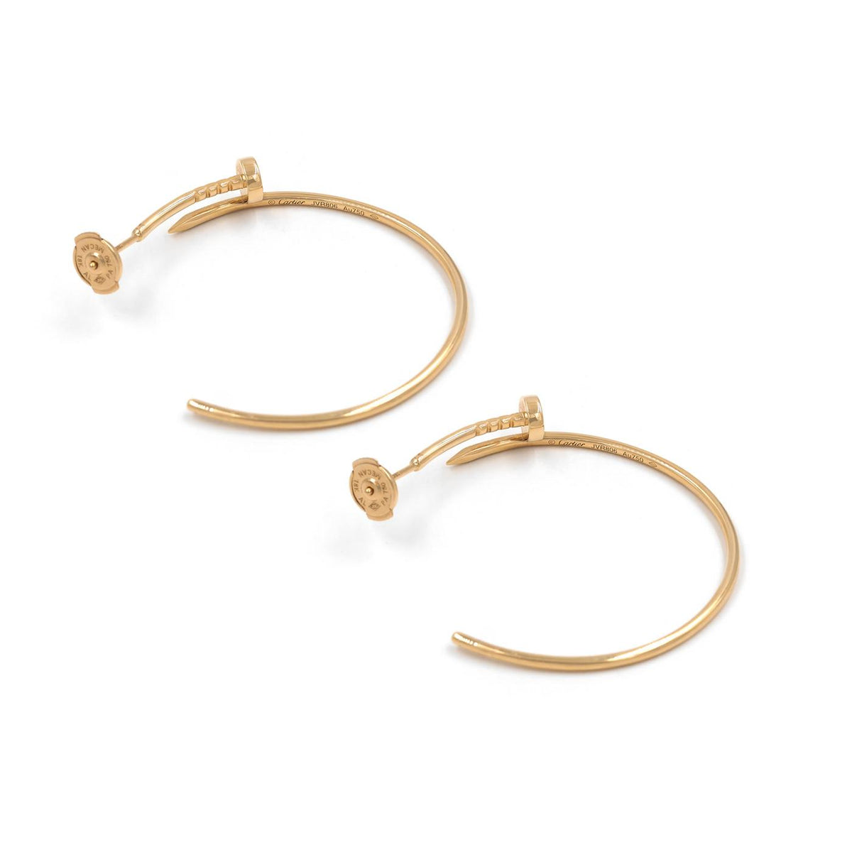 Large 'Juste Un Clou' Curved Nail Earrings by Cartier