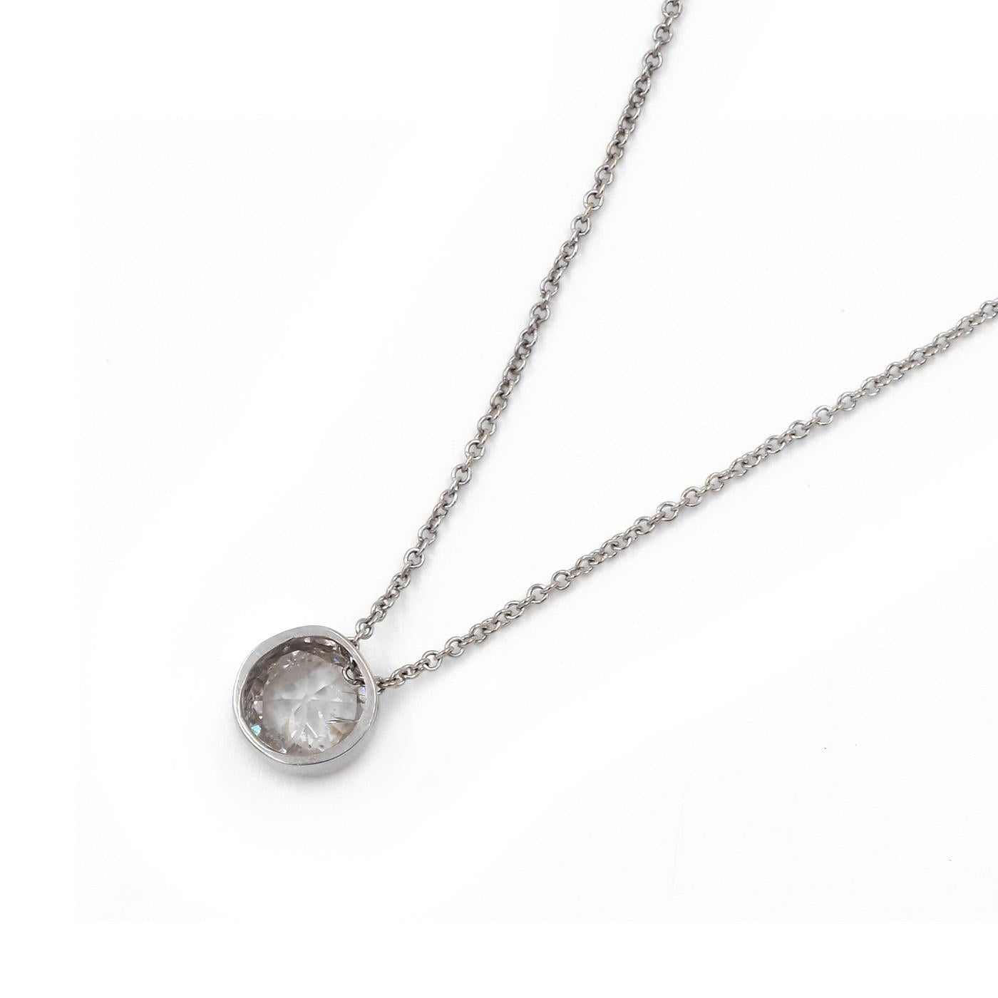 0.73 Ct. Old European Cut Diamond Solitaire Necklace