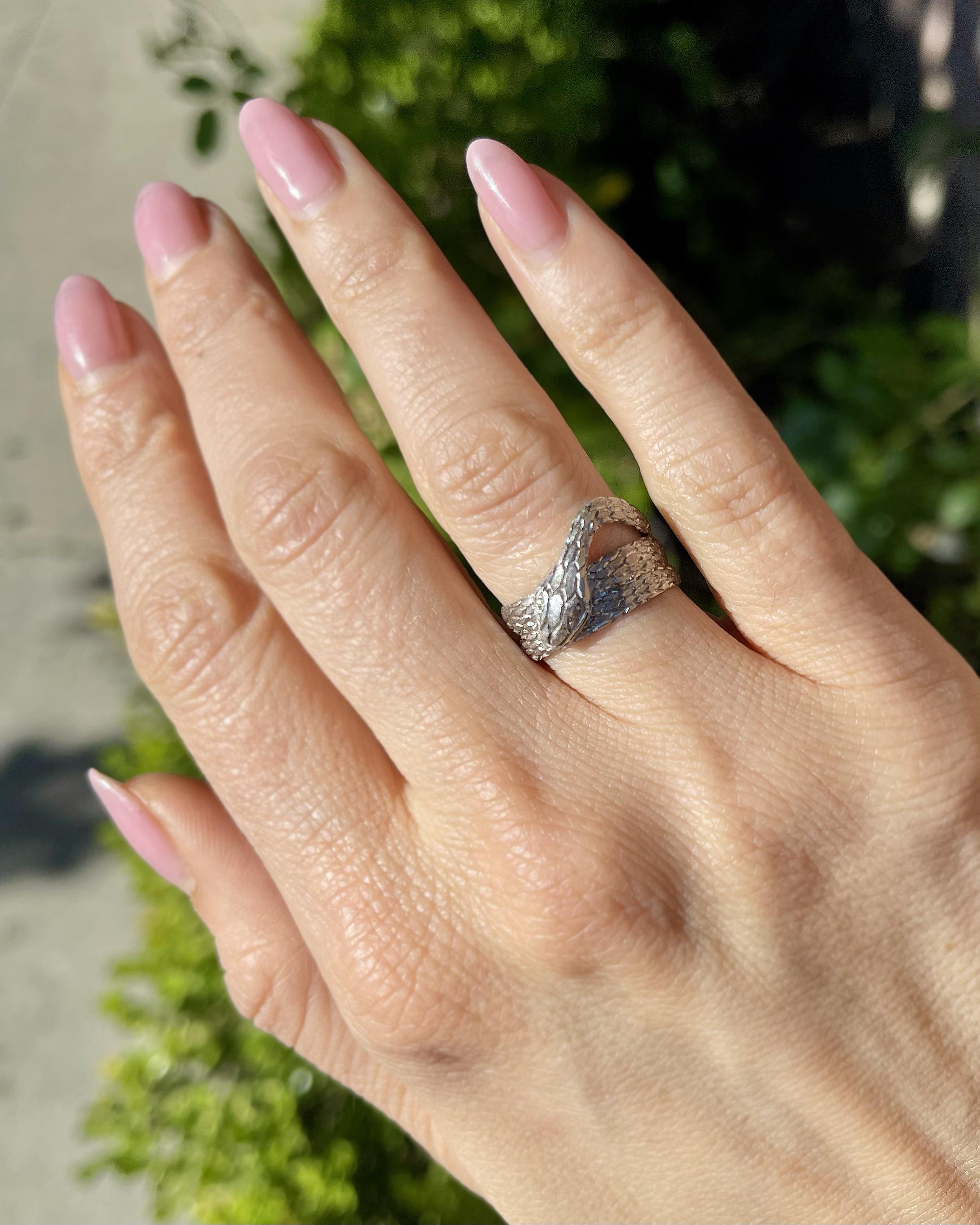 Mid-Century Coiled Snake Ring