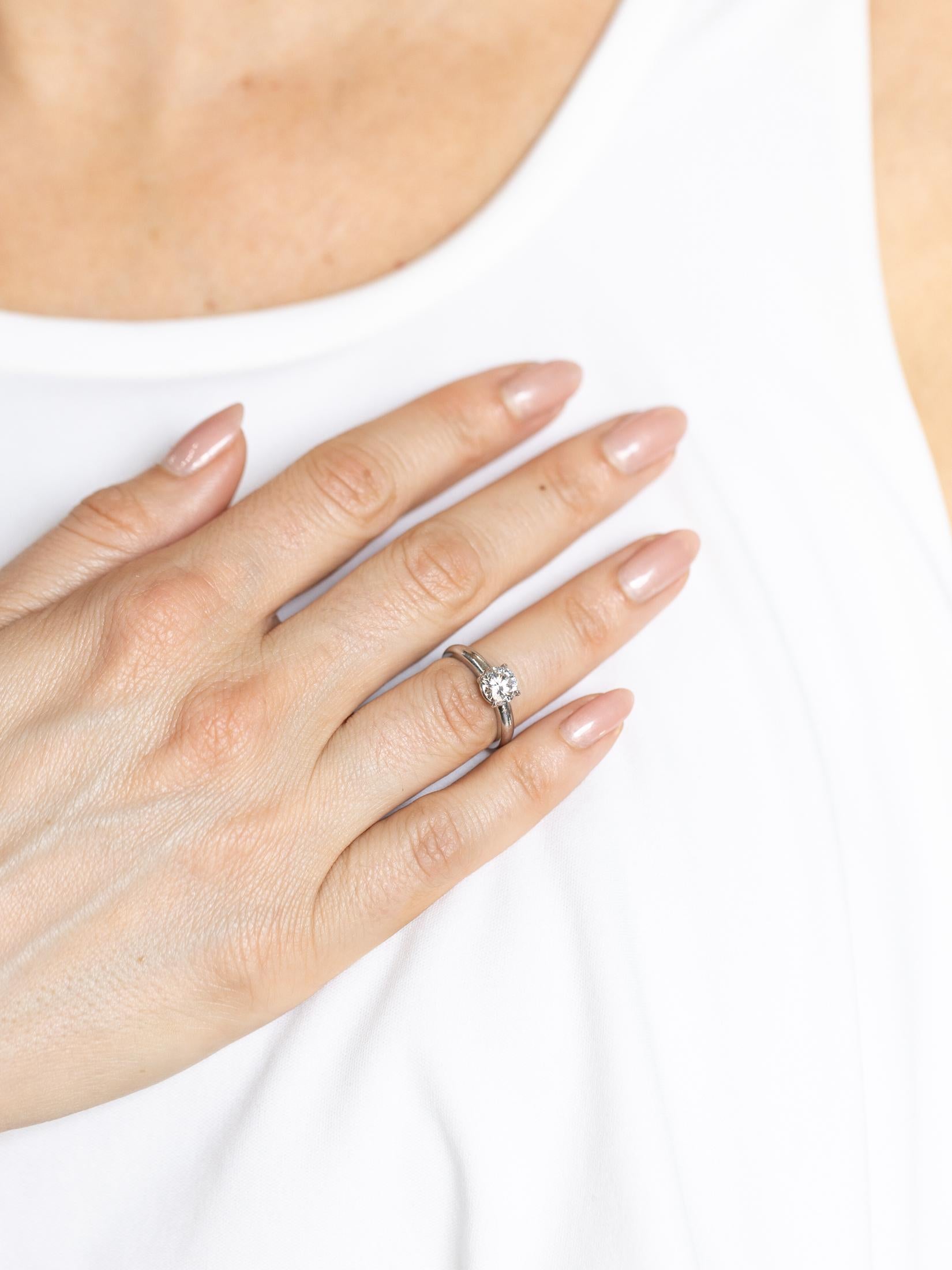 1.03 Ct. Round Brilliant Cut Diamond Solitaire Engagement Ring by Taffin