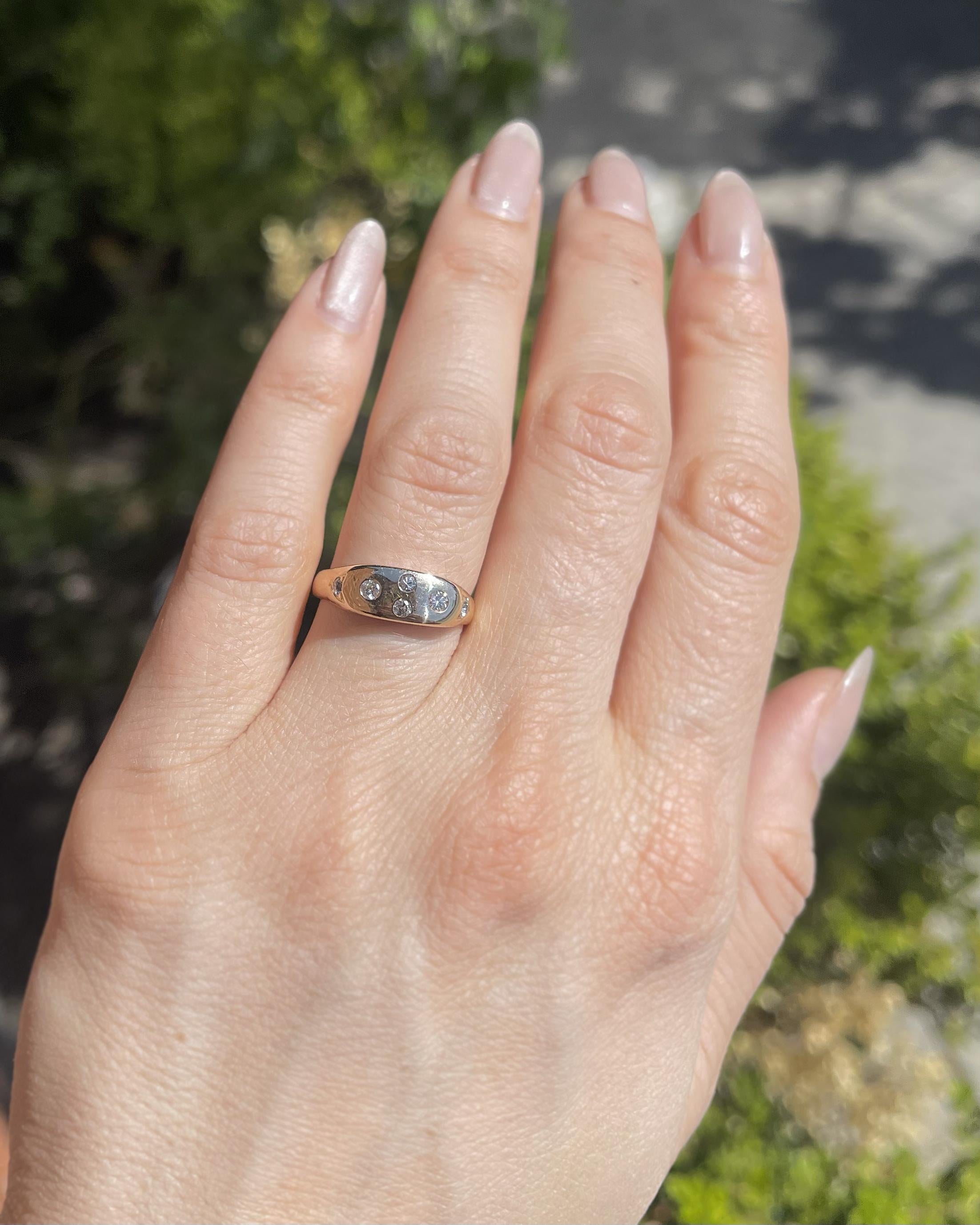 Vintage 6-Stone Diamond Gypsy Ring