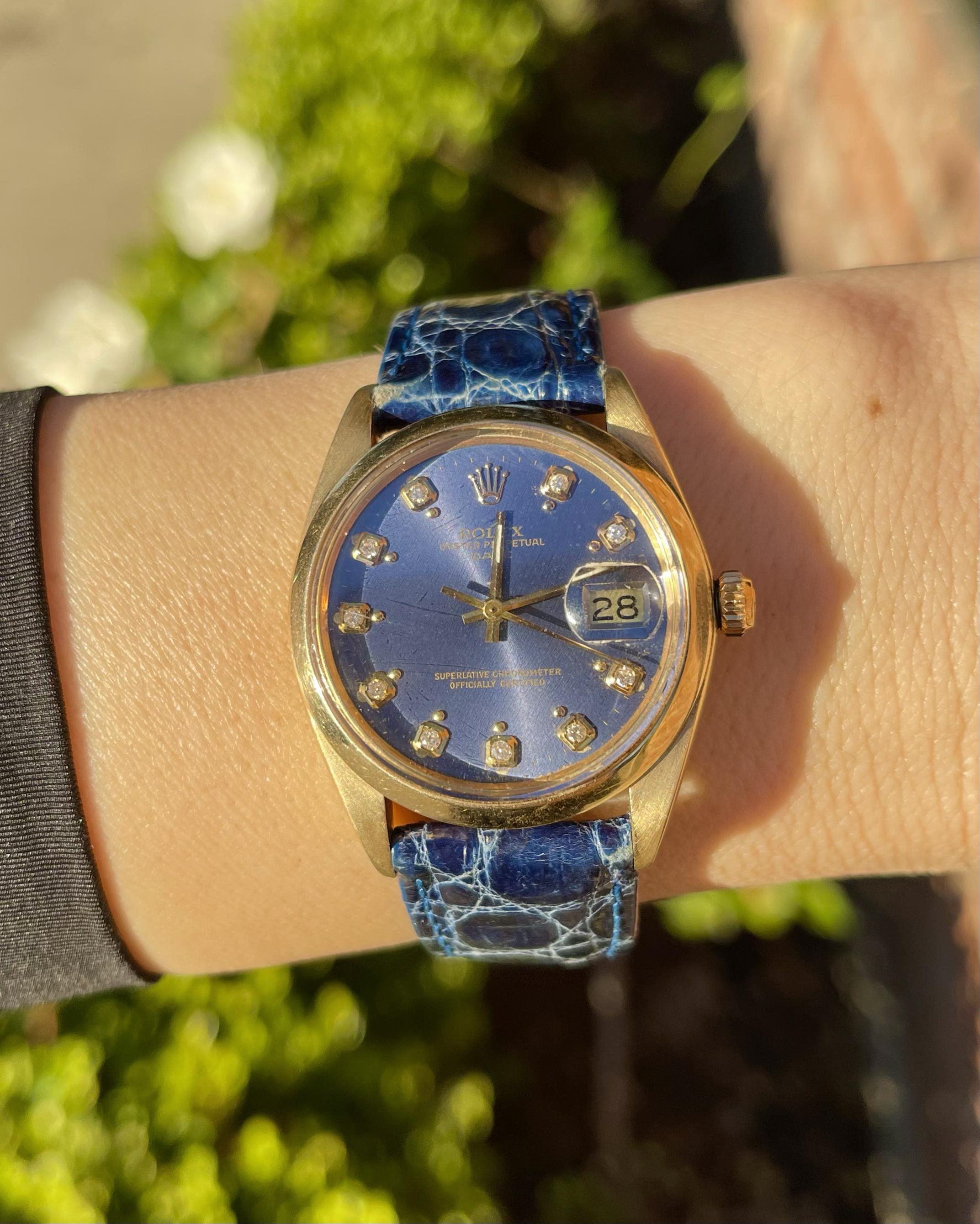 Vintage Datejust Watch with Diamonds by Rolex