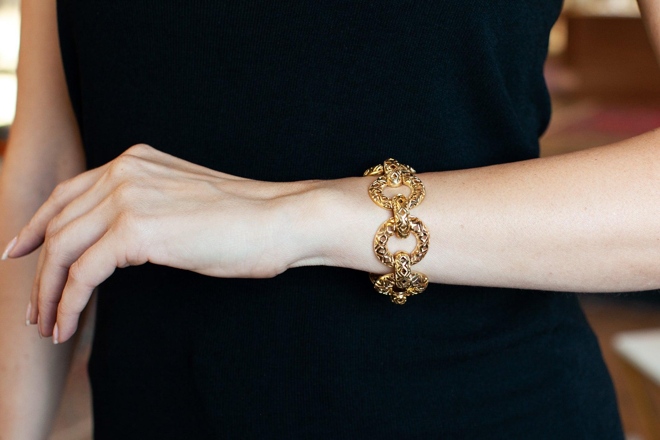 Vintage Geometric Cutout Bracelet By Tiffany & Co.