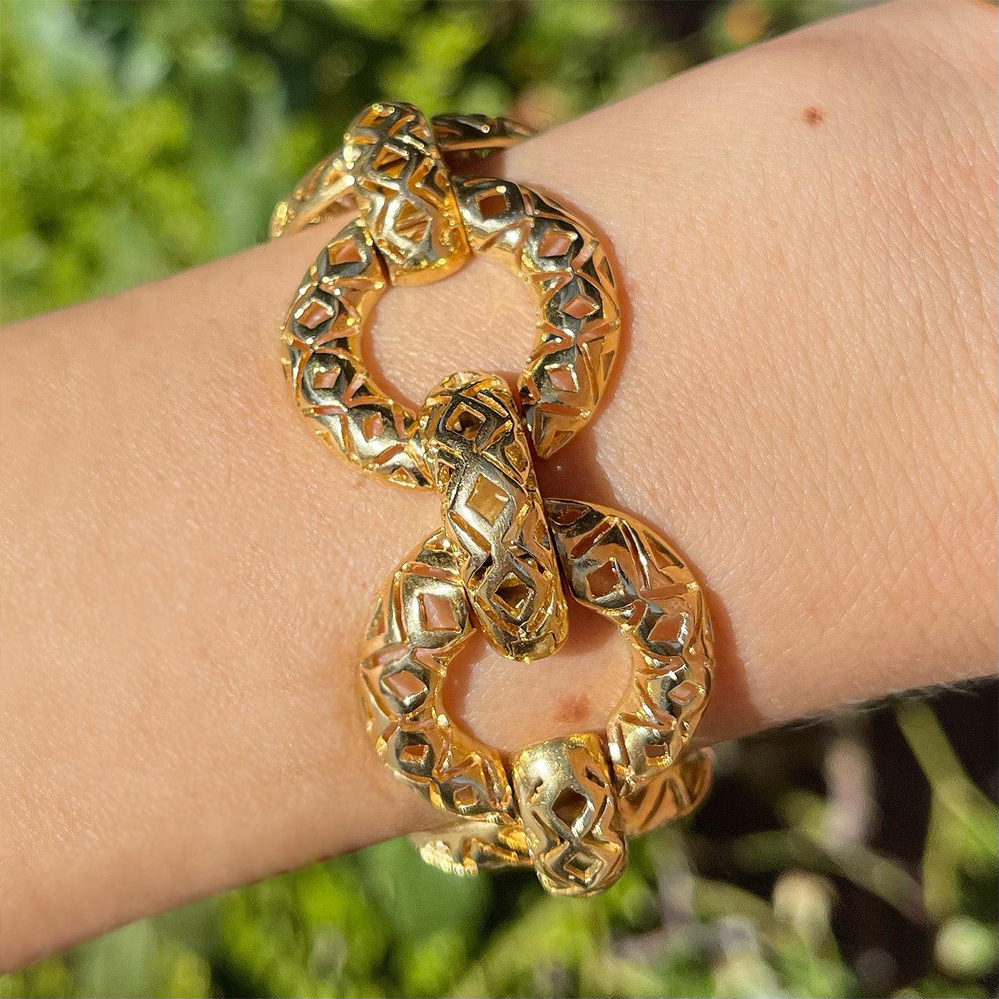 Vintage Geometric Cutout Bracelet By Tiffany & Co.