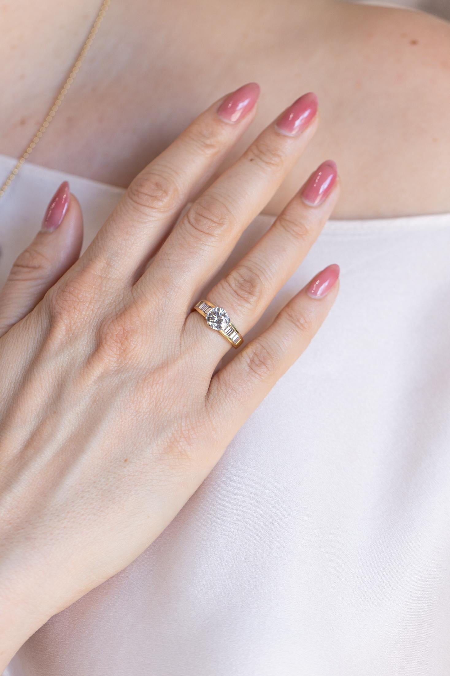 Vintage 1.45 Ct. Round Brilliant Cut Diamond Engagement Ring by Tiffany & Co.