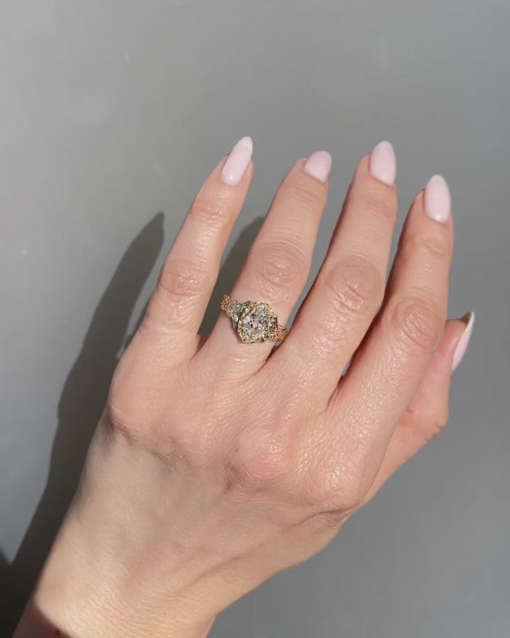 Victorian 1.60 Ct. Lozenge Cut Diamond Solitaire Engagement Ring