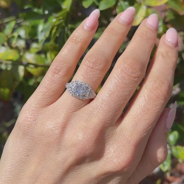 Art Deco 1.02 Carat Old European Cut Diamond Engagement Ring