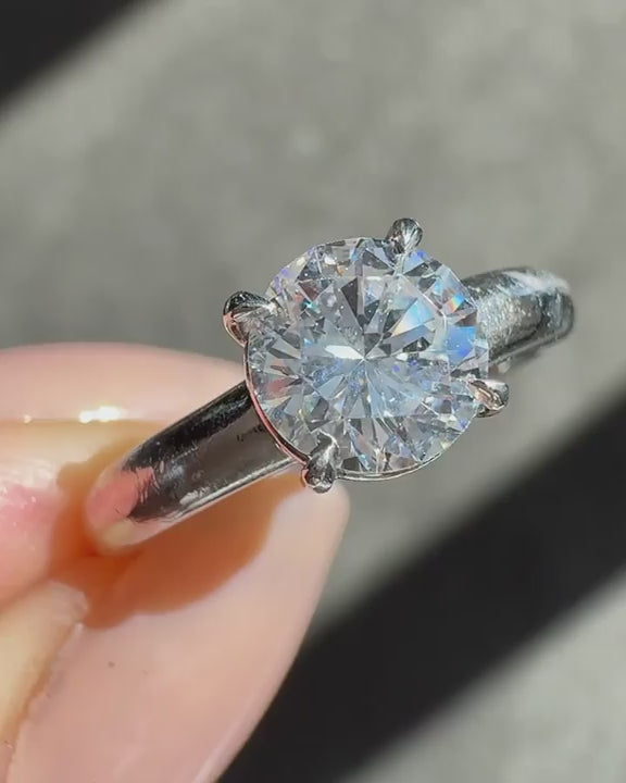 1.03 Ct. Round Brilliant Cut Diamond Solitaire Engagement Ring by Taffin