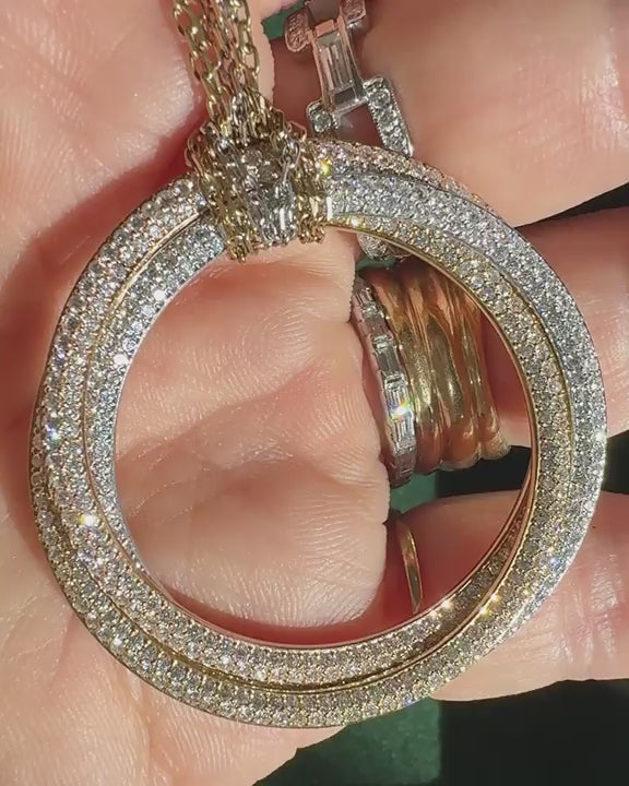 2.60 Ctw. Diamond 'Trinity' Tri-Color Gold Pendant Necklace by Cartier