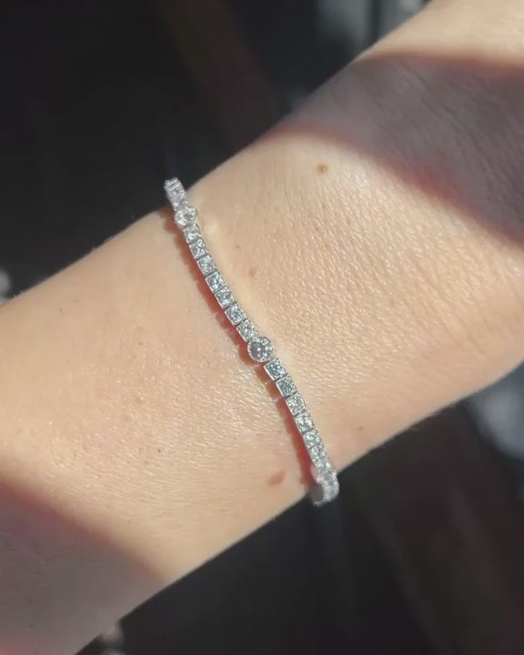 Vintage 3.00 Ctw. Diamond Line Bracelet