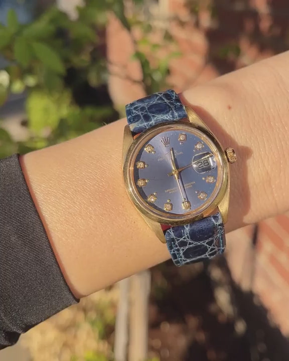 Vintage Datejust Watch with Diamonds by Rolex