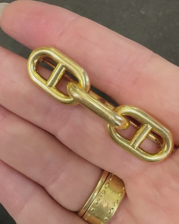 Vintage Triple Mariner Link Brooch by Hermès
