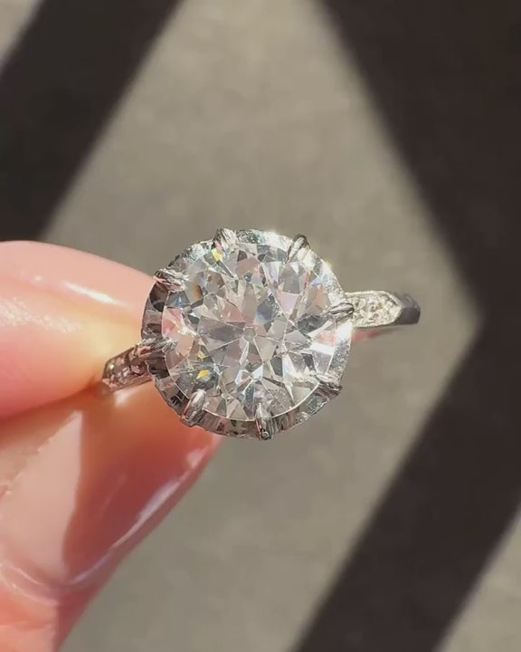 Edwardian 2.08 Ct. Old European Cut Diamond Solitaire Engagement Ring