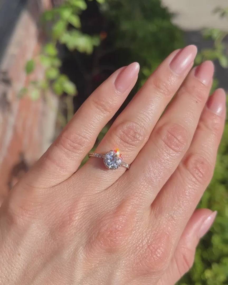 Edwardian 1.50 Ct. Old European Cut Diamond Engagement Ring