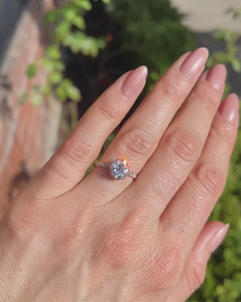 Edwardian 1.50 Ct. Old European Cut Diamond Engagement Ring