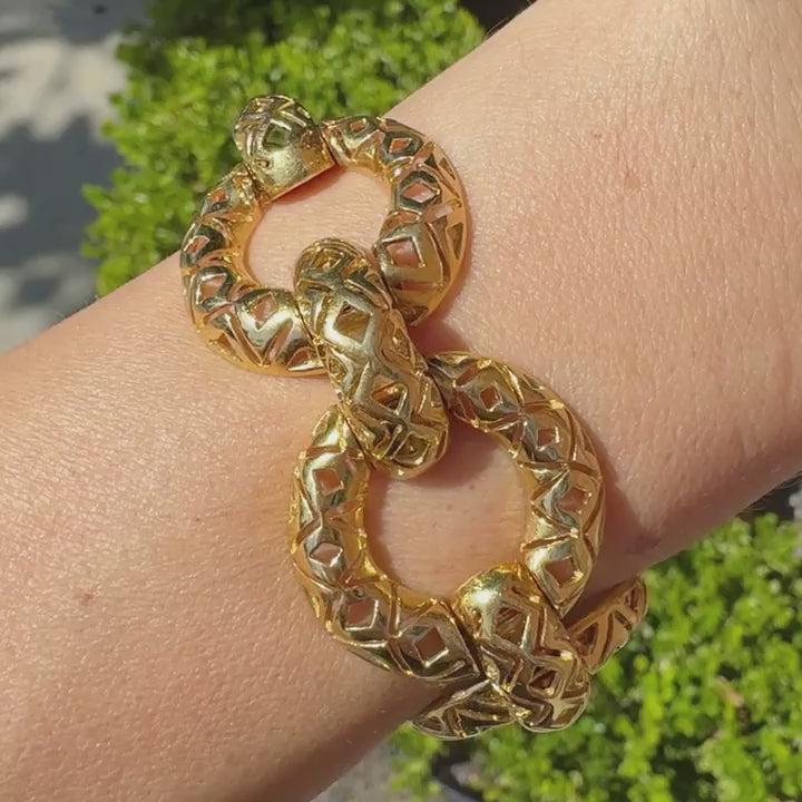 Vintage Geometric Cutout Bracelet By Tiffany & Co.