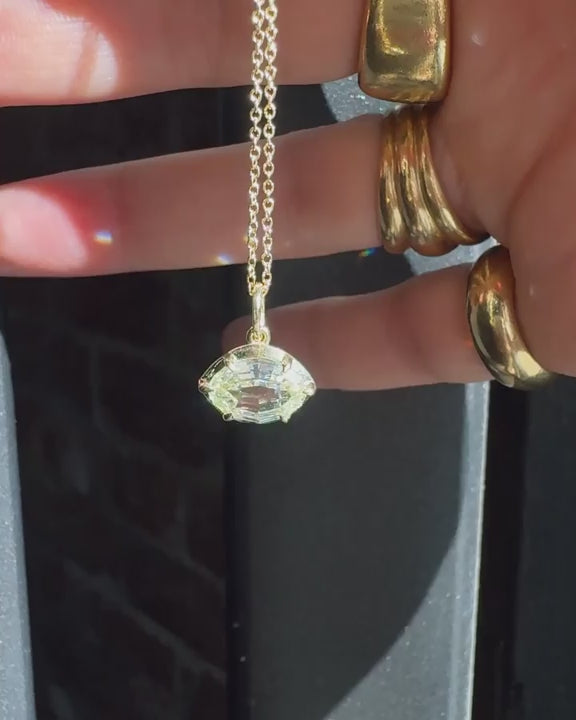 1.45 Ct. Oval Step Cut Diamond Pendant Necklace from Bespoke by Platt